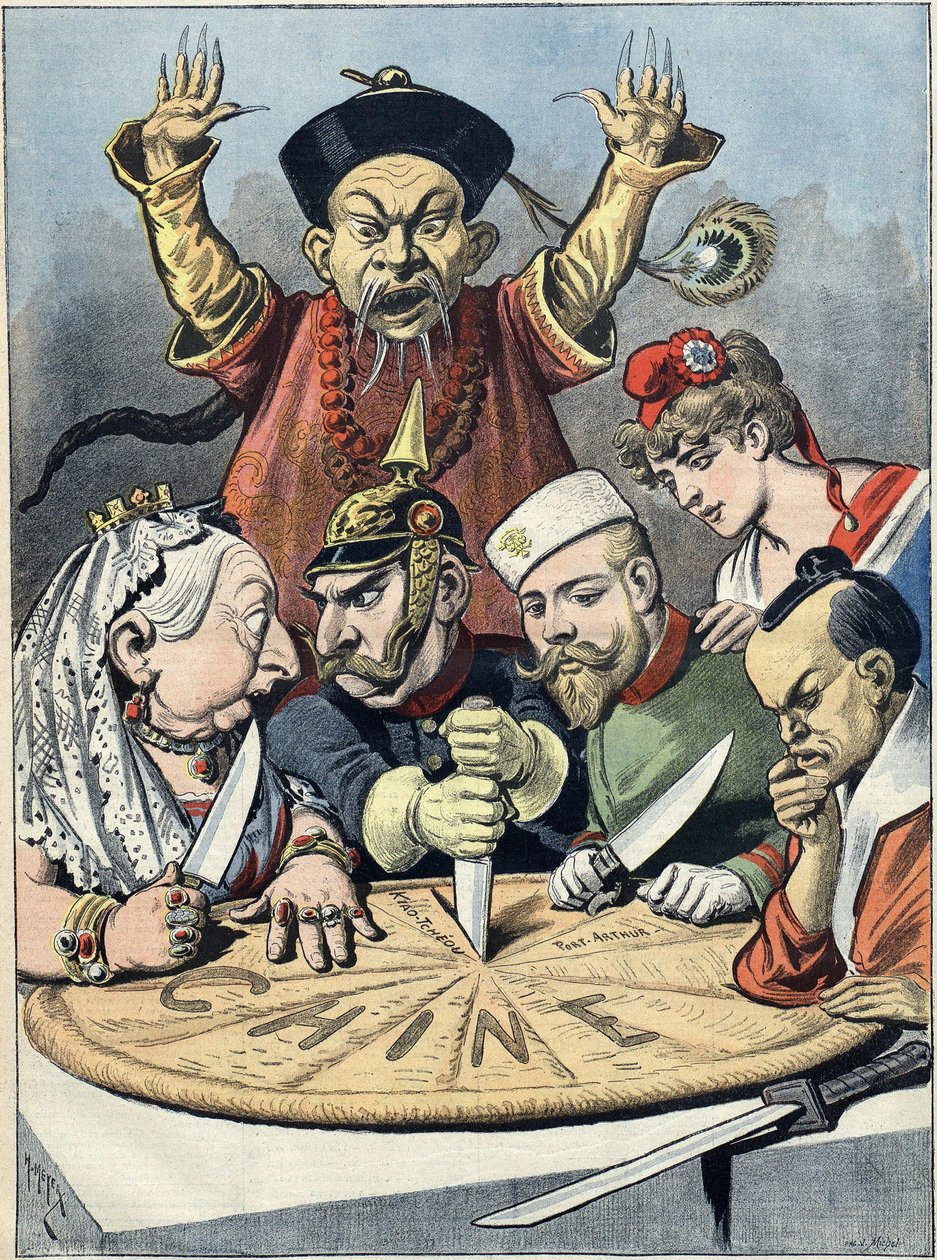 China - the cake of kings and ... of emperors Caricature, 1898dani af Henri Meyer