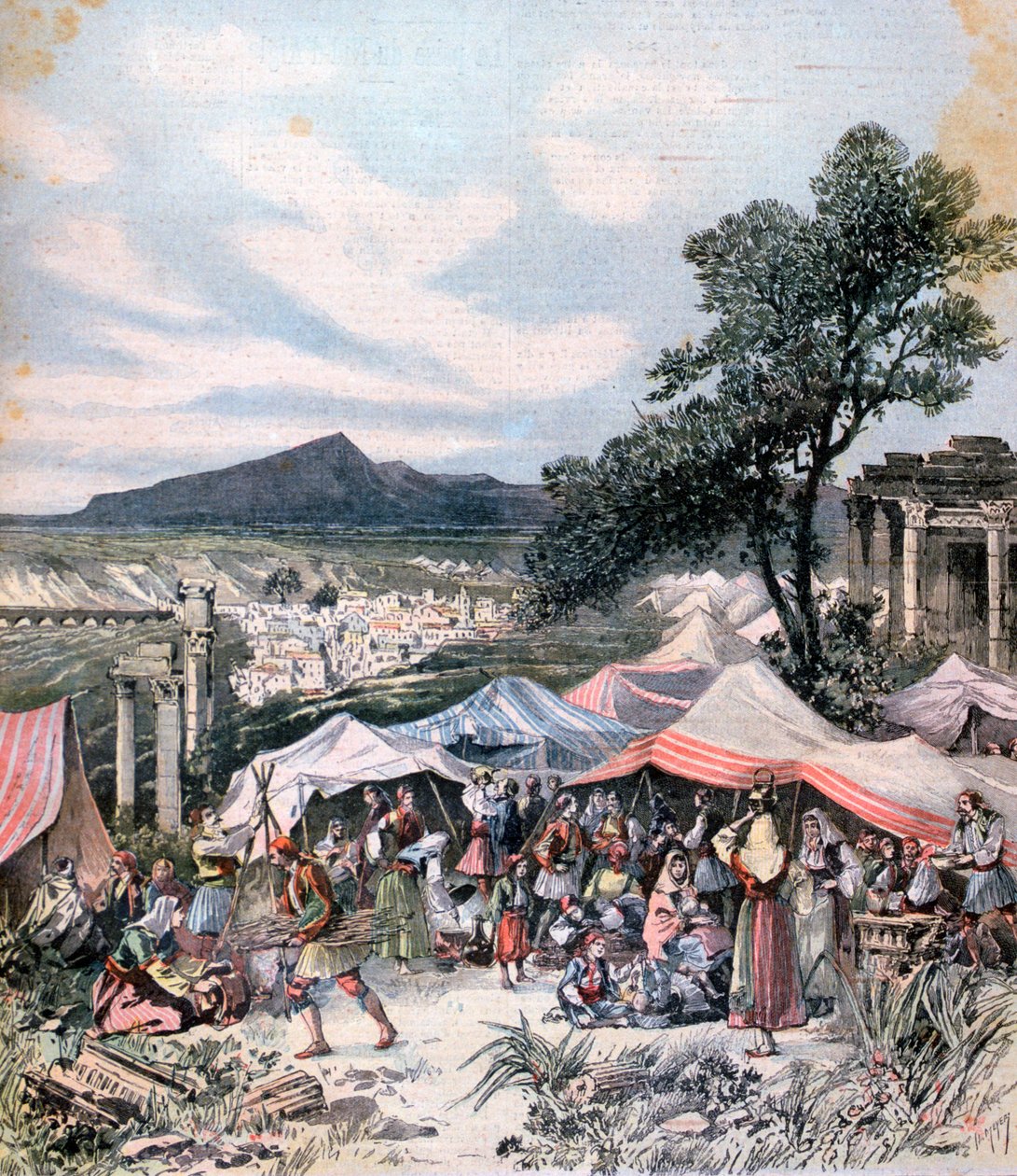 Jordskælv i Theben, 1893 af Henri Meyer
