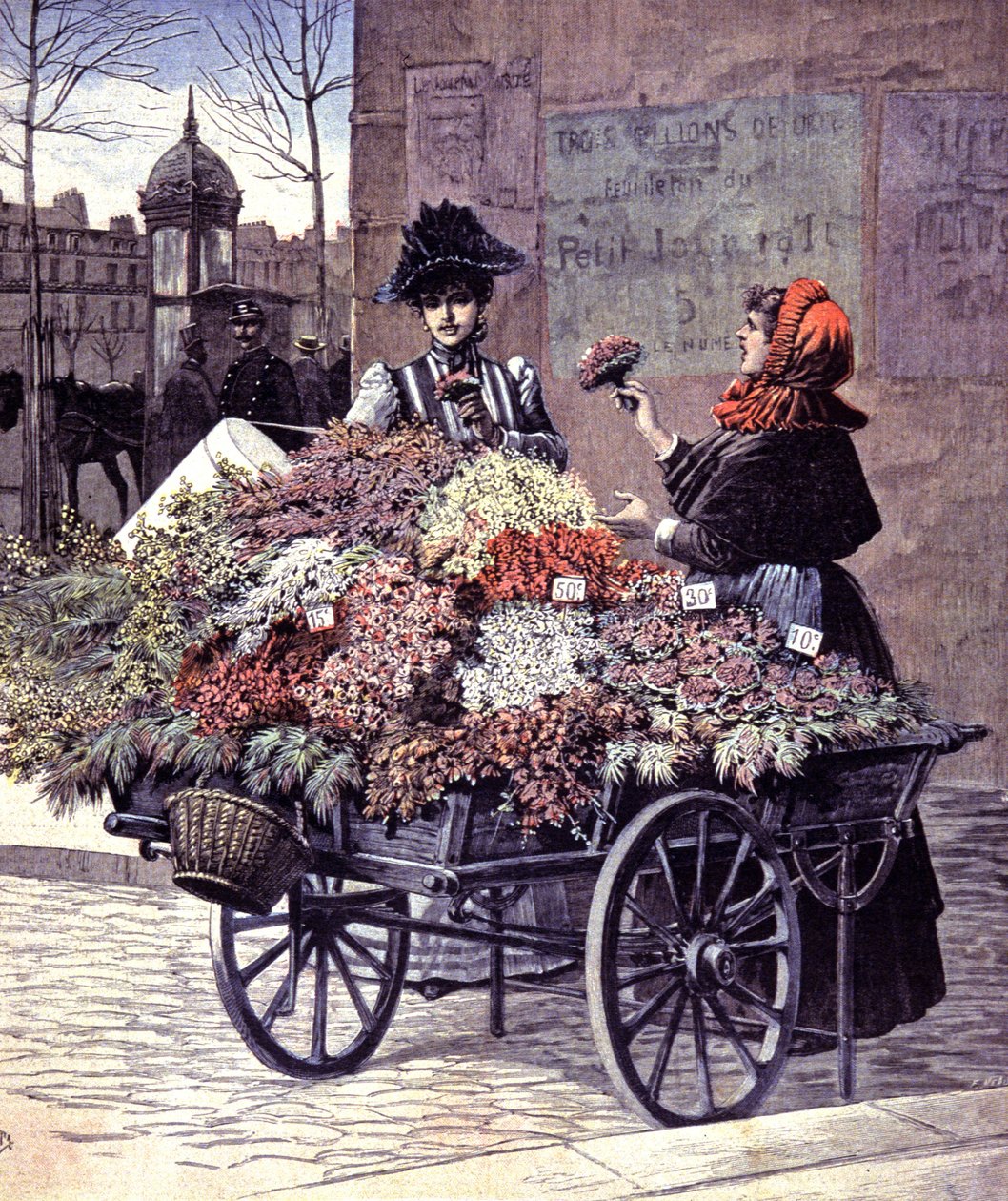 Blomstersælger i Paris af Henri Meyer