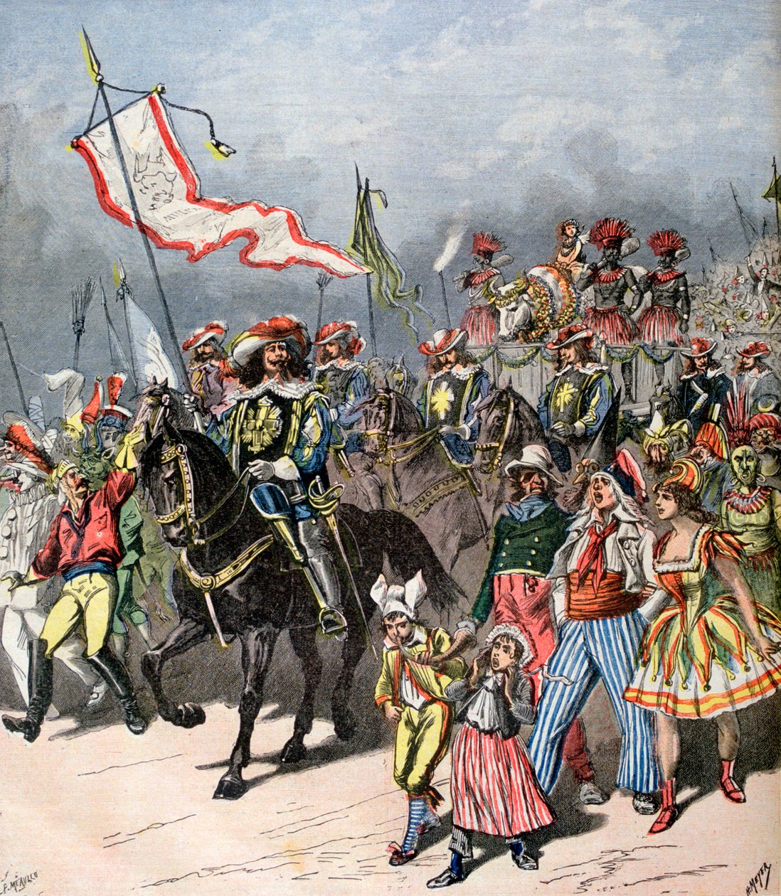 Fransk karneval af den fedede okse, i tidligere tider, 1891 af Henri Meyer