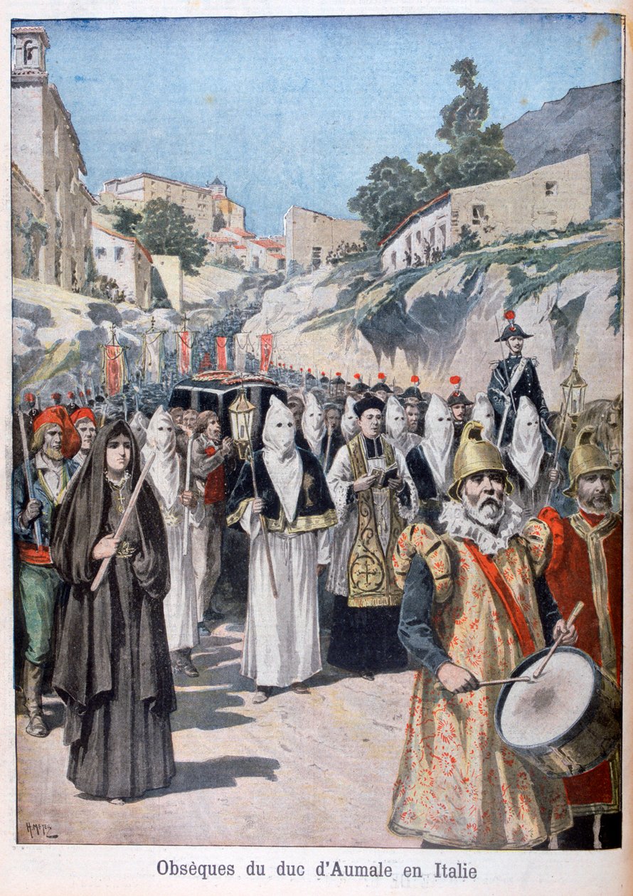 Begravelse af hertugen af Aumale i Italien, 1897 af Henri Meyer