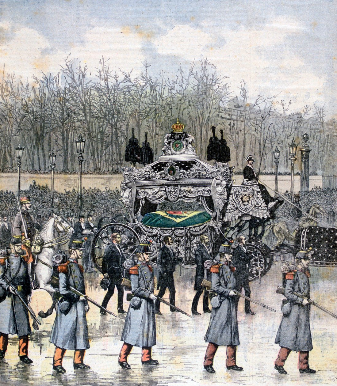 Begravelse af kejseren af Brasilien, 1891 af Henri Meyer
