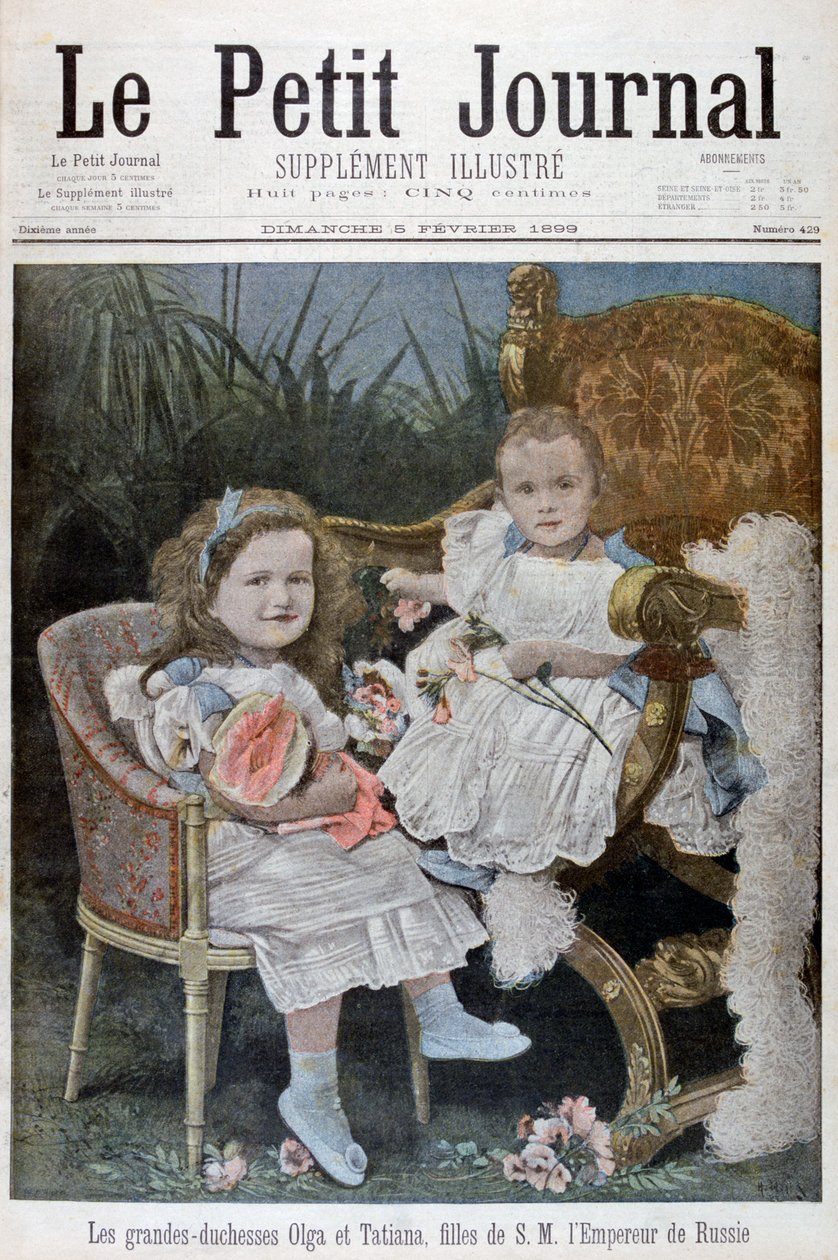 Storhertuginder Olga og Tatiana af Rusland, 1899 af Henri Meyer