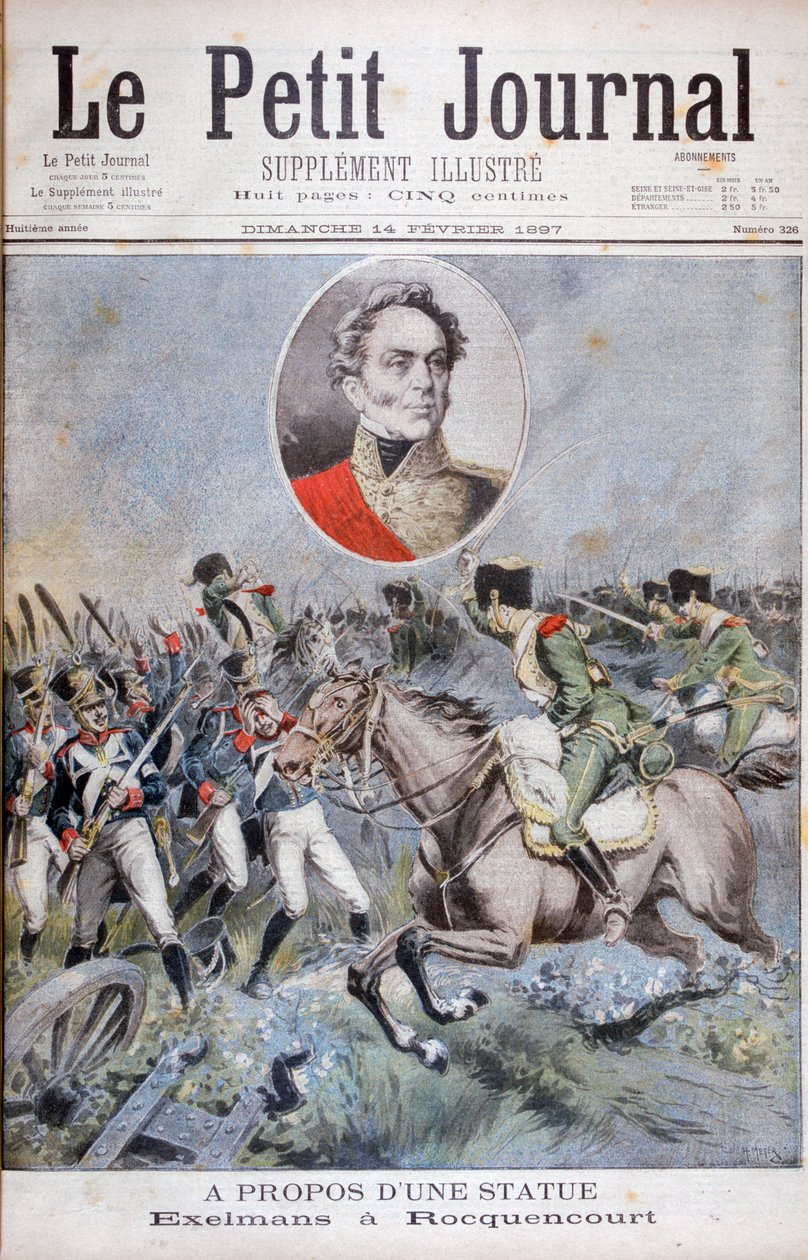 Isidore Exelmans franske soldat, Slaget ved Rocquencourt, 1815 1897 af Henri Meyer