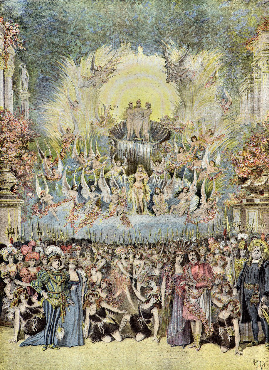 Truppen fra Theatre de la Gaite i Paris, 1895 (Illustration) af Henri Meyer