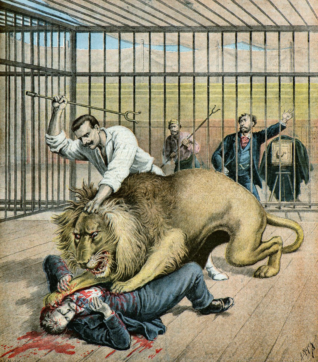 Leon Eysette ønsker at blive fotograferet, 1895 (Illustration) af Henri Meyer