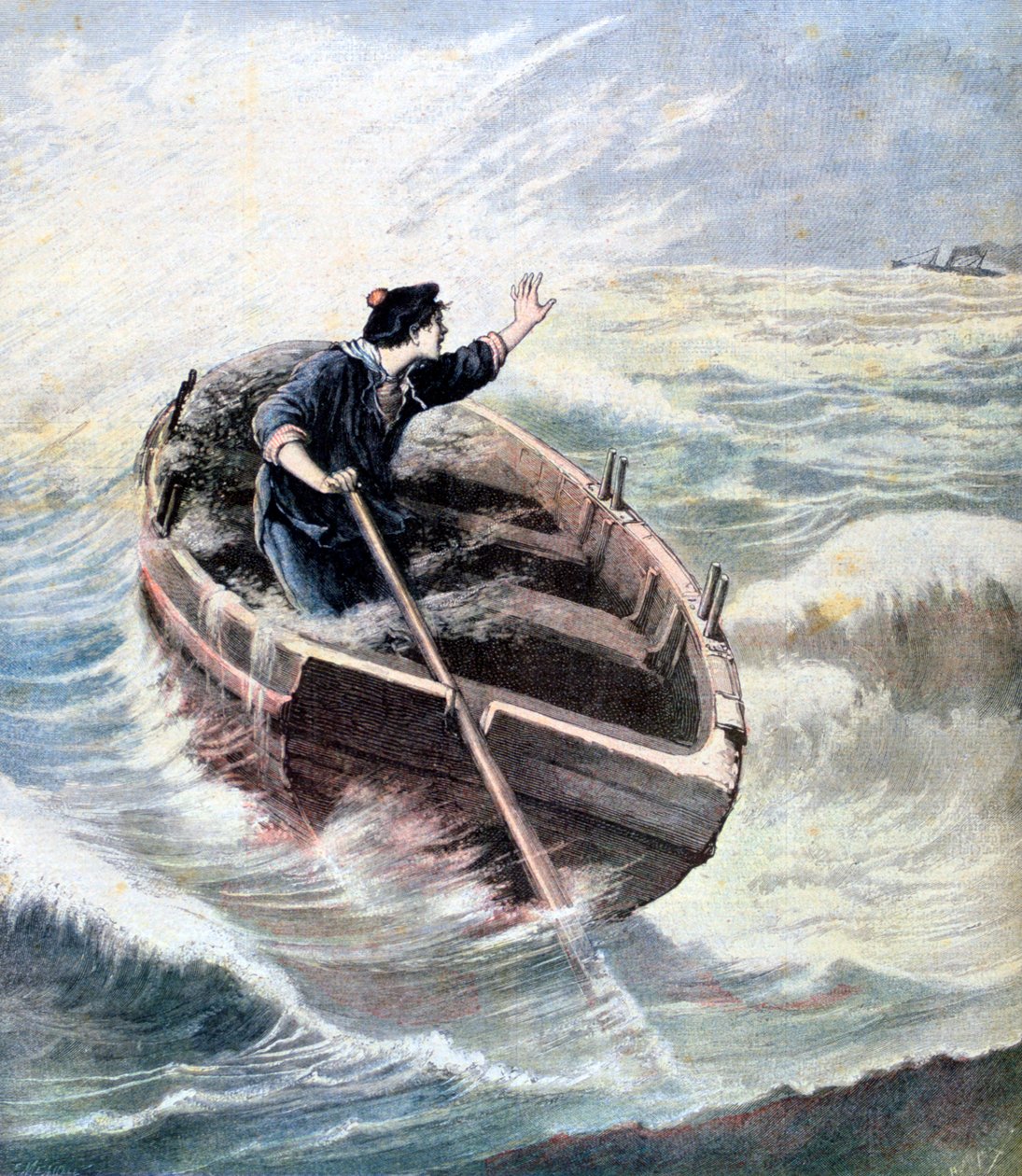 Fortabt til søs, 1891 af Henri Meyer