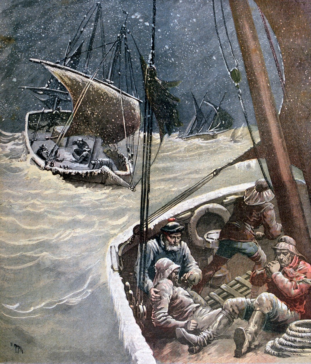 Newfoundland Fishermen, 1892 af Henri Meyer