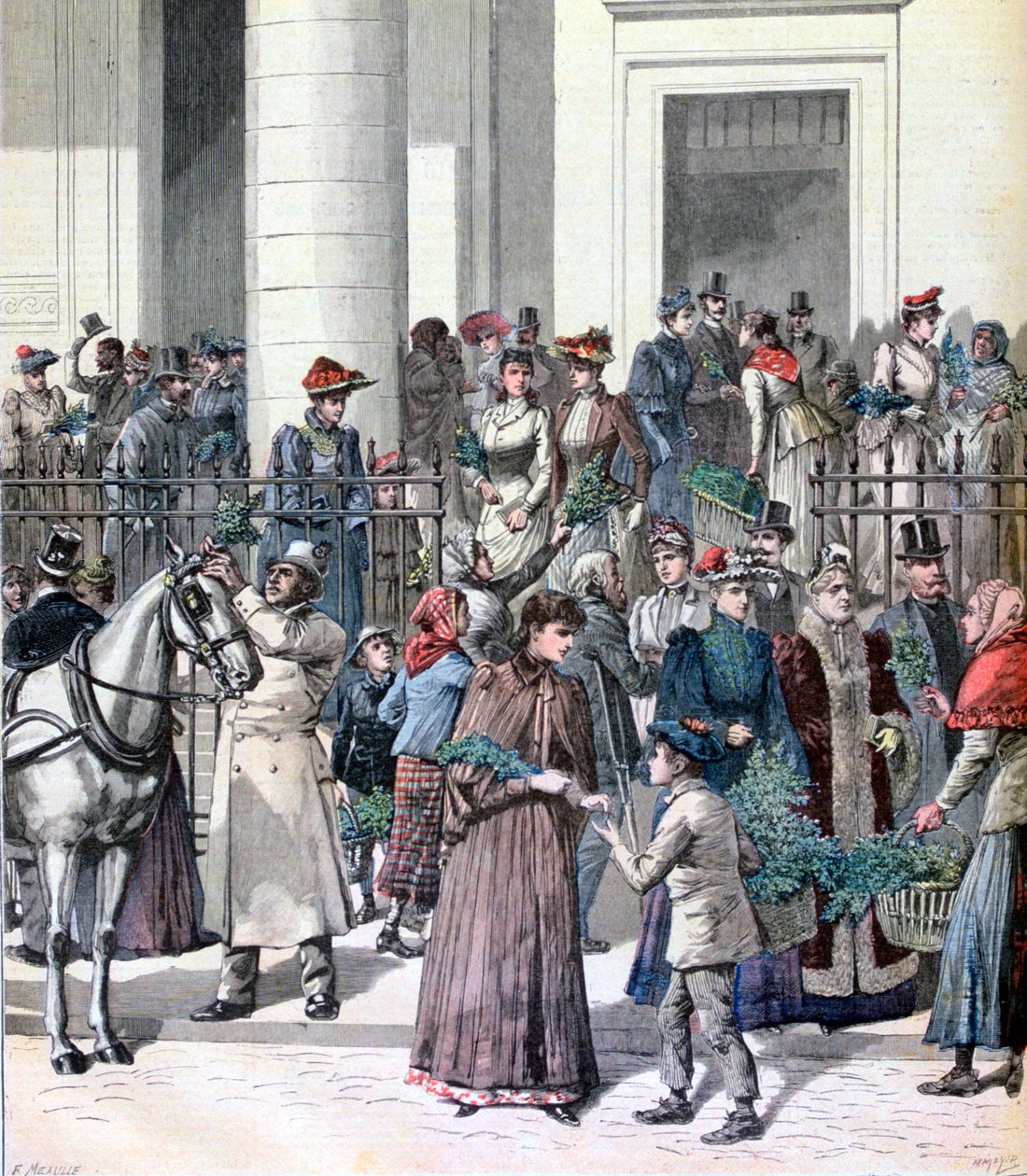 Palmesøndag, den hellige uge, Paris, 1891 af Henri Meyer