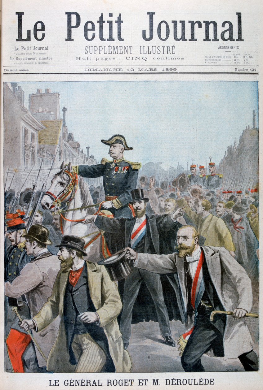 Paul Déroulède griber General Rogets hovedtøj, Paris, 1899 af Henri Meyer