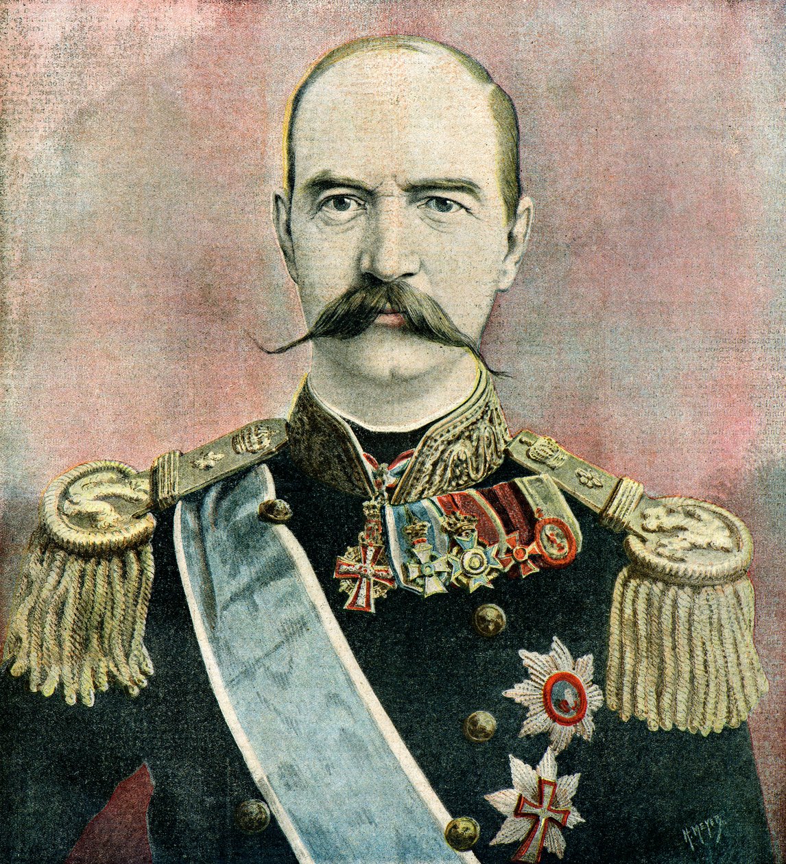 Portræt af kong George I af Grækenland af Henri Meyer