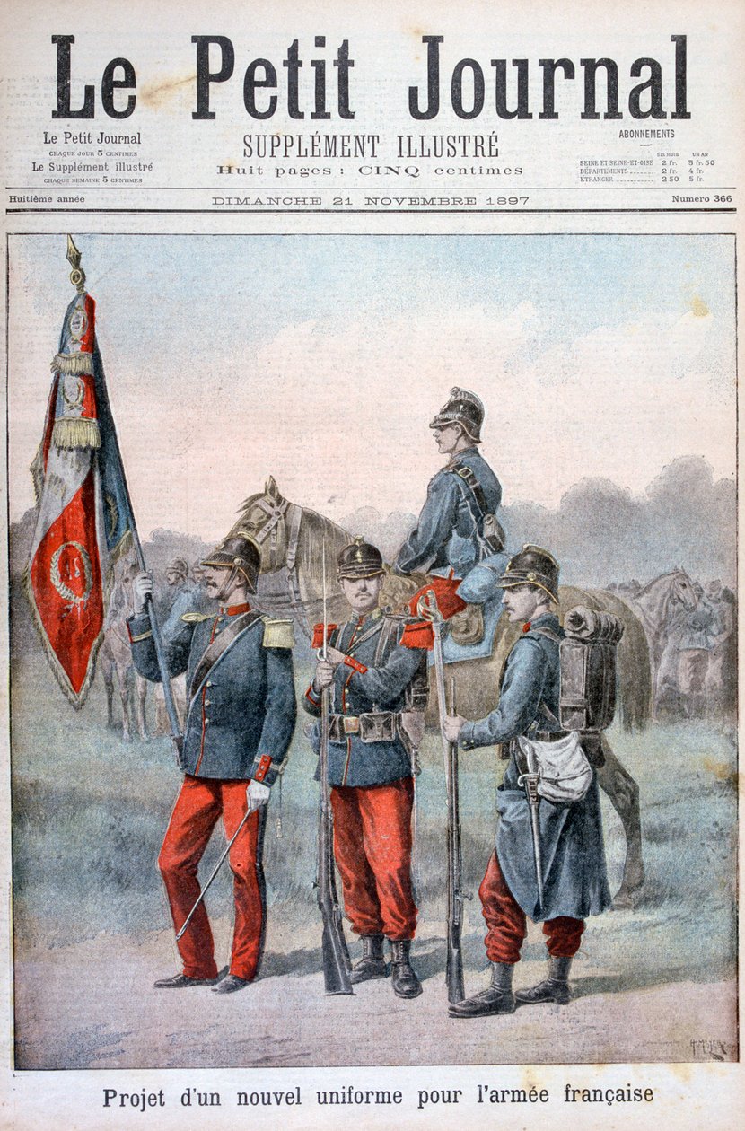 Foreslået nye uniformer for den franske hær, 1897 af Henri Meyer