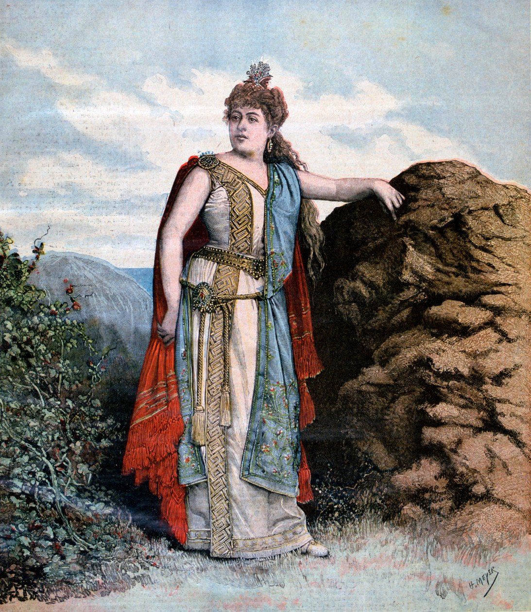 Renee Richard i operaen Sapho, 1893 af Henri Meyer