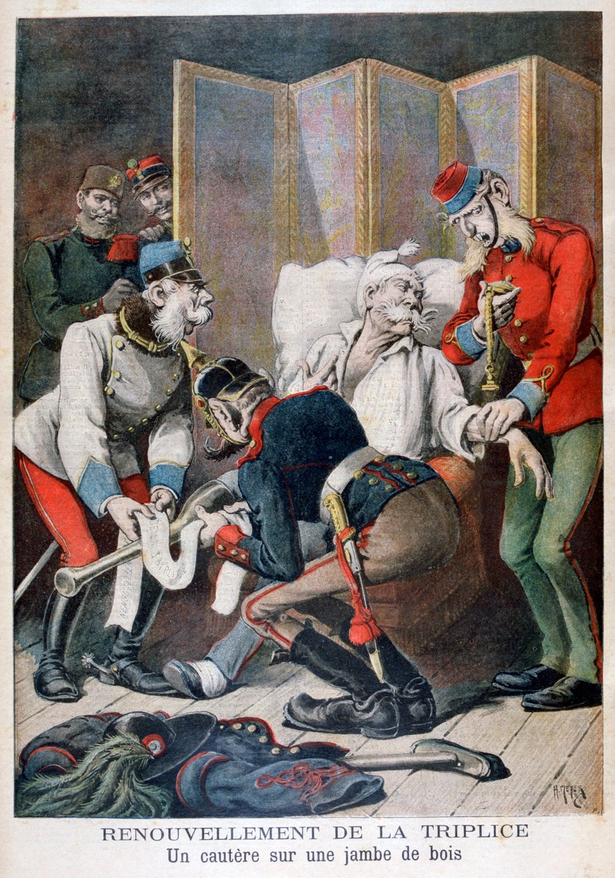 Fornyelse af Triple Alliance af Tyskland, Østrig og Italien, 1896 af Henri Meyer