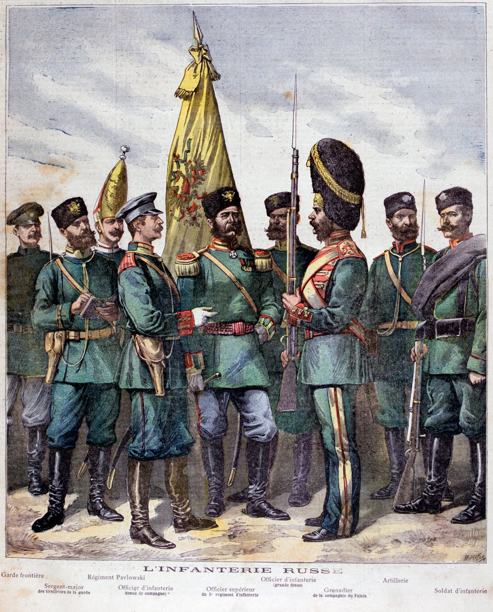 Russisk infanteri, 1892 af Henri Meyer