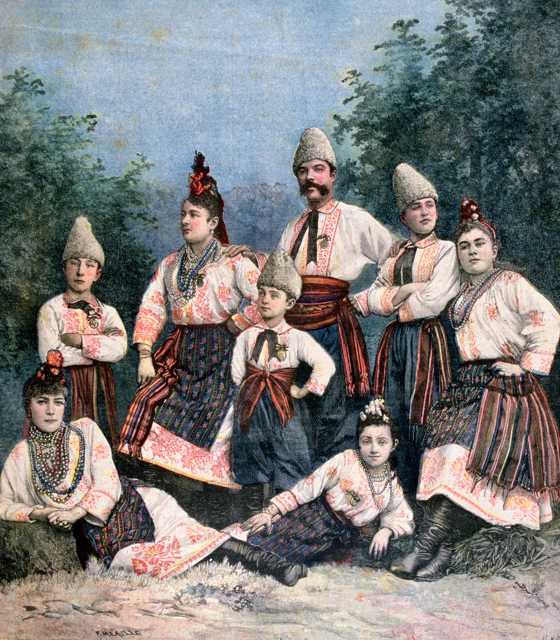 Russiske sangere, 1891 af Henri Meyer