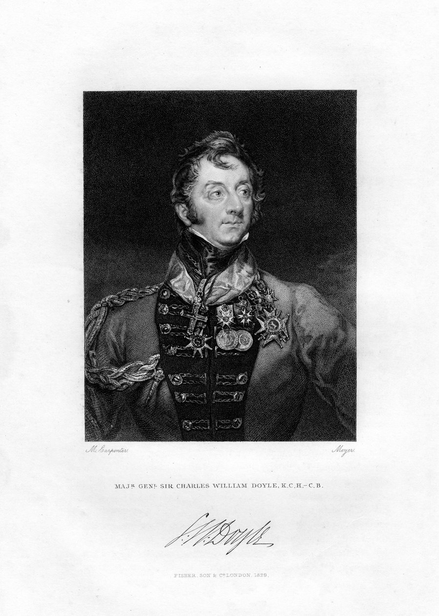 Sir Charles William Doyle, britisk general, 1829 af Henri Meyer