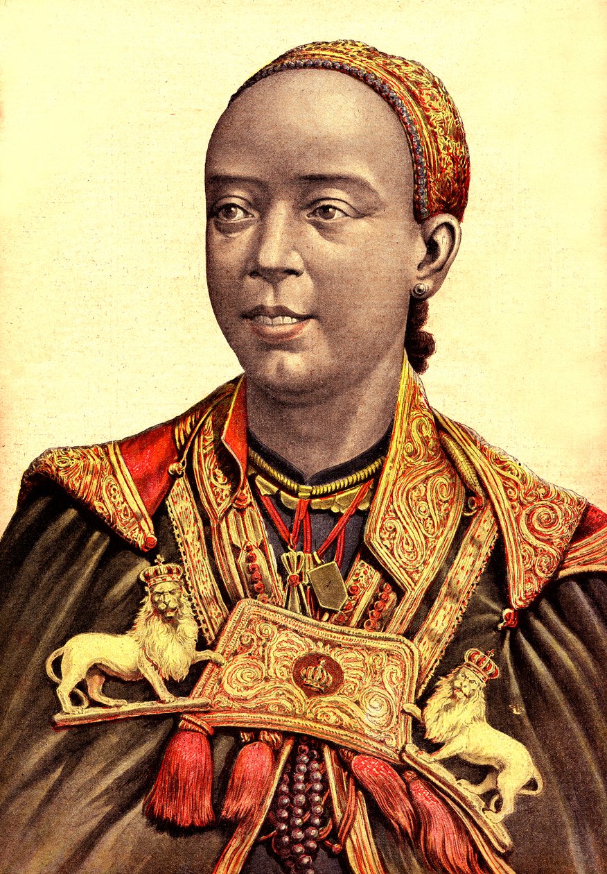 Taytou Bethel, kejserindekonsort af Menelik II af Etiopien af Henri Meyer