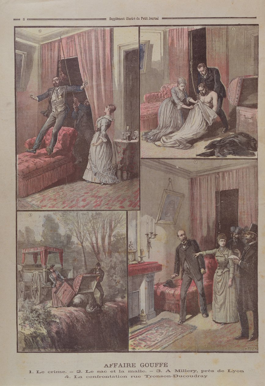 Gouffe-mysteriet, illustrationer fra "Le Petit Journal", 20. december 1890 af Henri Meyer