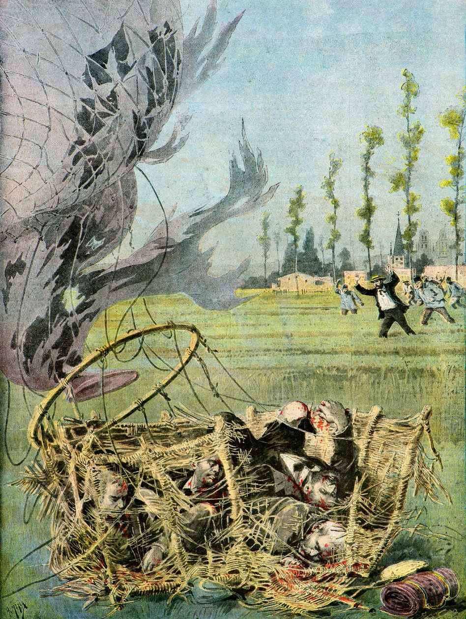 Hal-katastrofen, 1895 (Illustration) af Henri Meyer