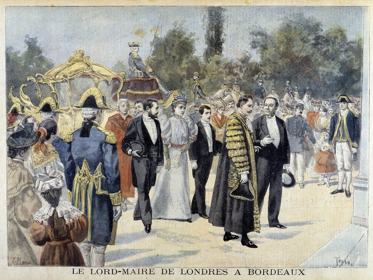 Londons overborgmester til Bordeaux - i "" Le Petite Journal" af Henri Meyer