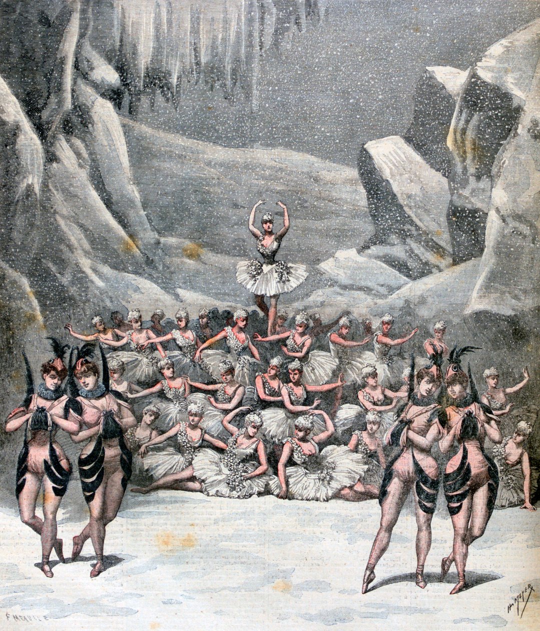 The Snow Ballet, from Voyage to the Moon af Jacques Offenbach, 1892 af Henri Meyer