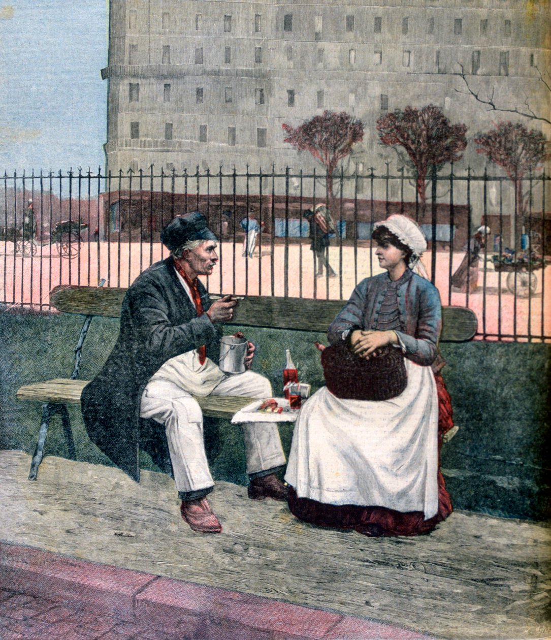 Arbejdernes frokost, 1891 af Henri Meyer