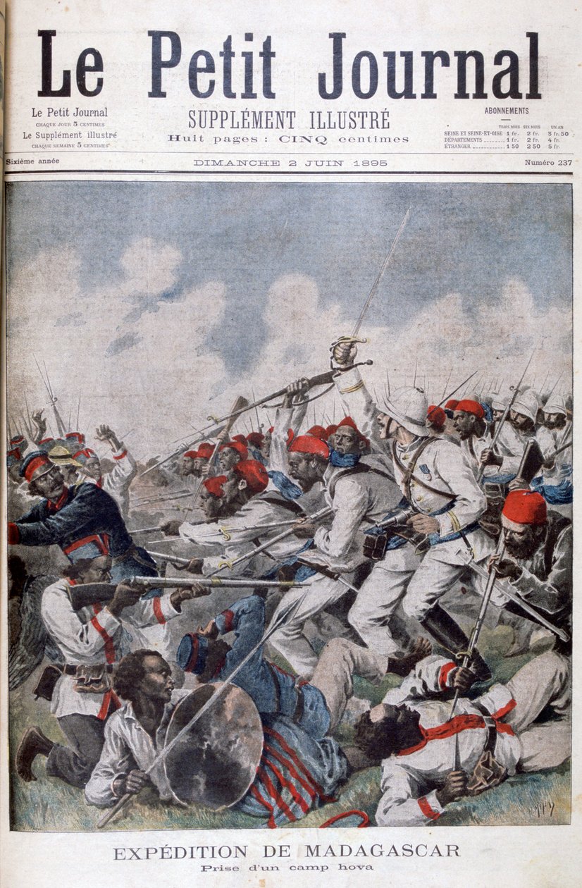 Erobringen af en Hova-lejr, Madagaskar, 1895 af Henri Meyer