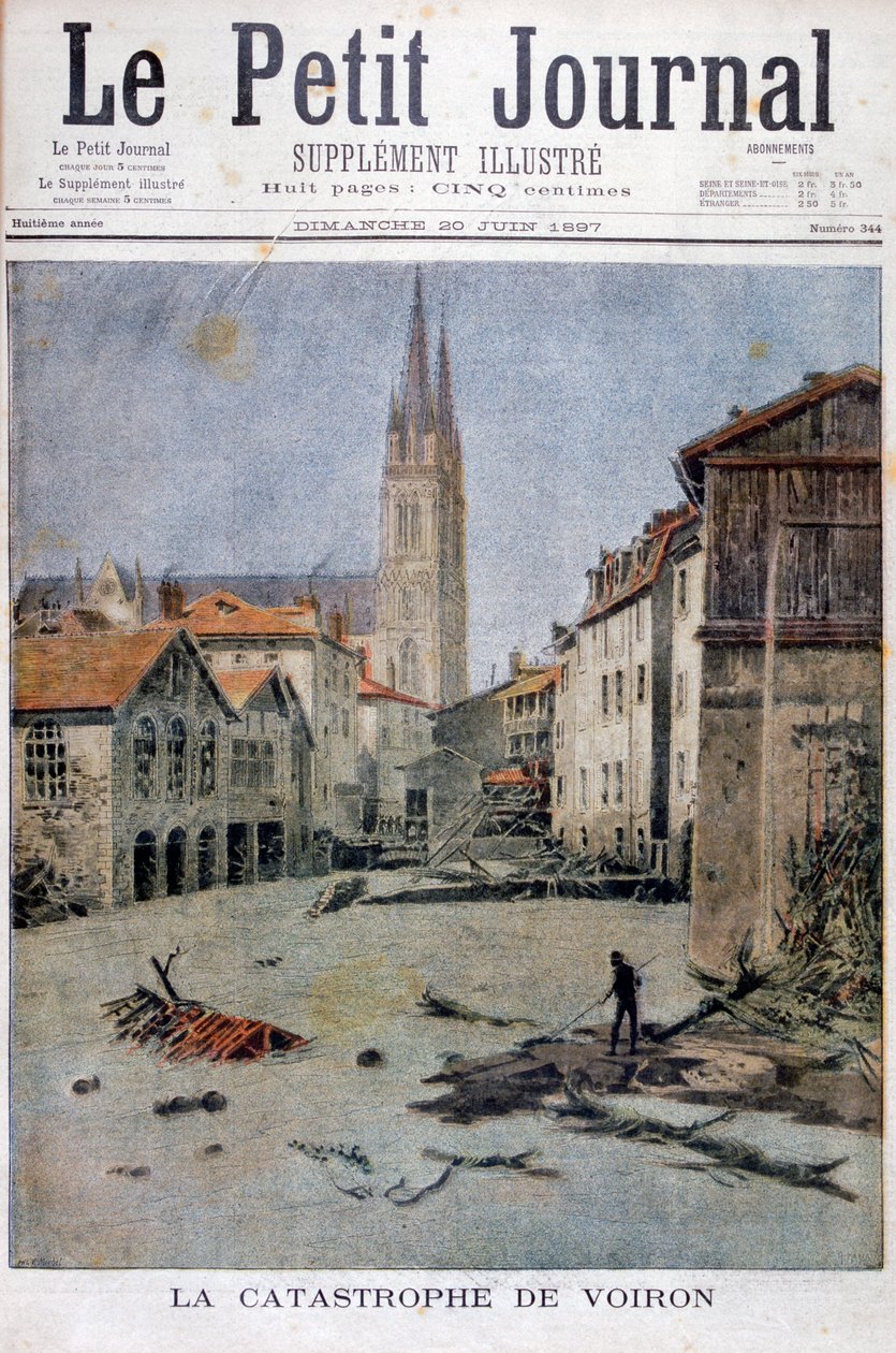 Katastrofen i Voiron, Frankrig, 1897 af Henri Meyer
