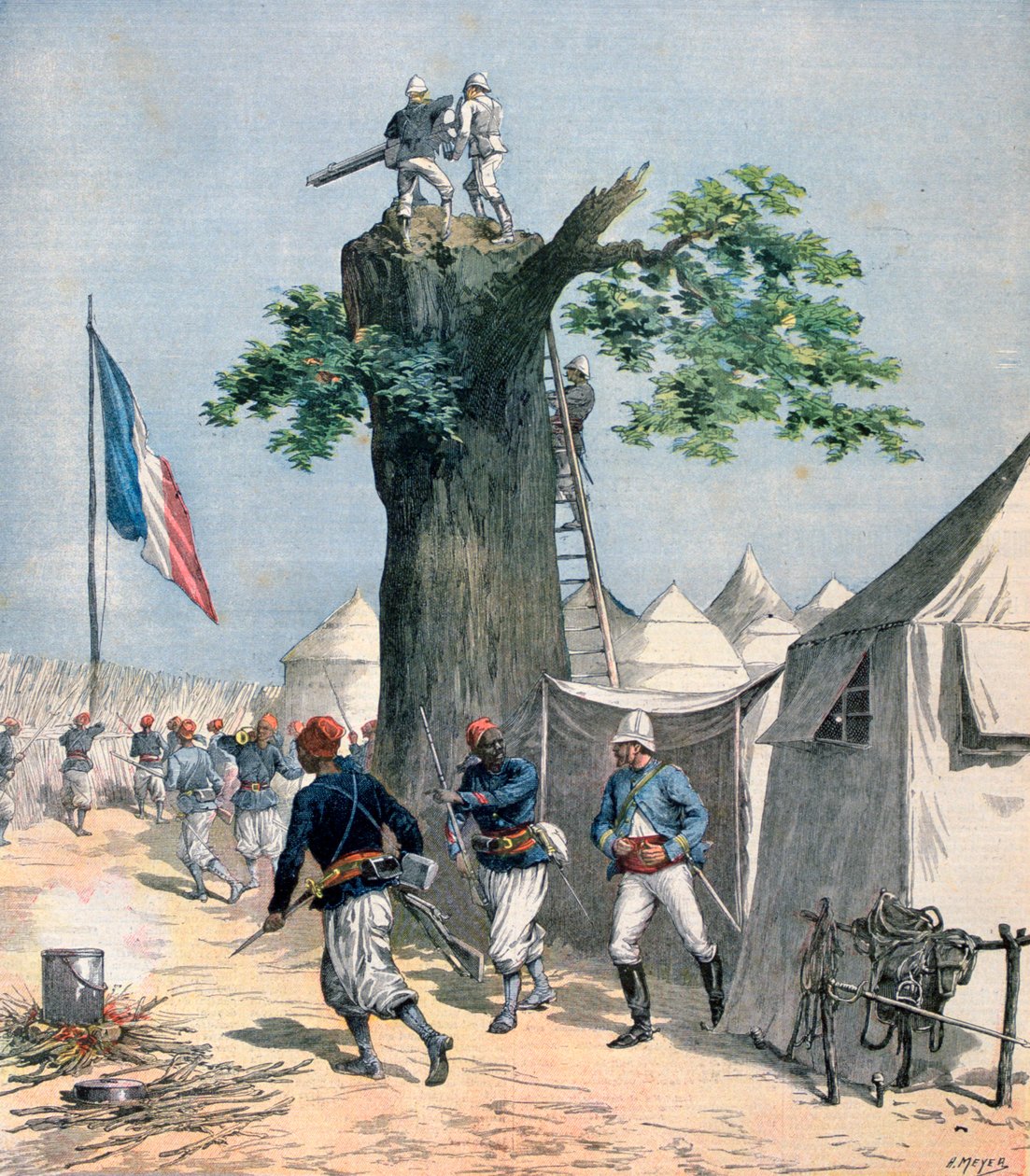 Forsvaret af Haut-Niger, Fransk Sudan, 1891 af Henri Meyer