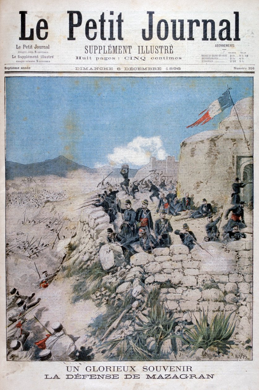 Forsvaret af Mazagran, Algeriet, 1896 af Henri Meyer