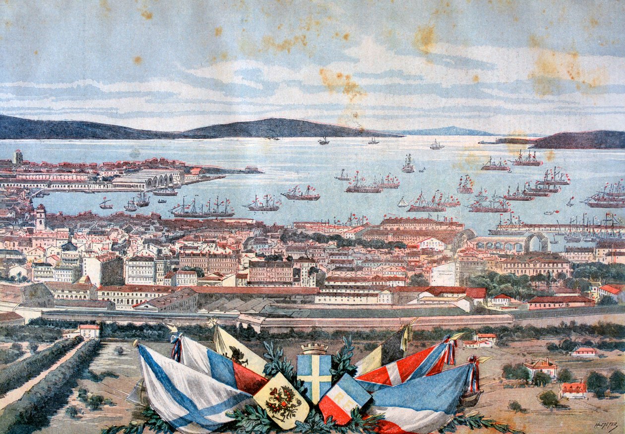 Havnen i Toulon, 1893 af Henri Meyer