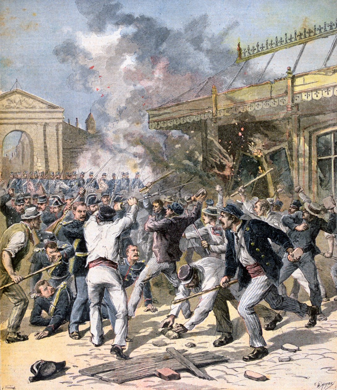 Optøjet i Bordeaux, Aquitaine, 1891 af Henri Meyer