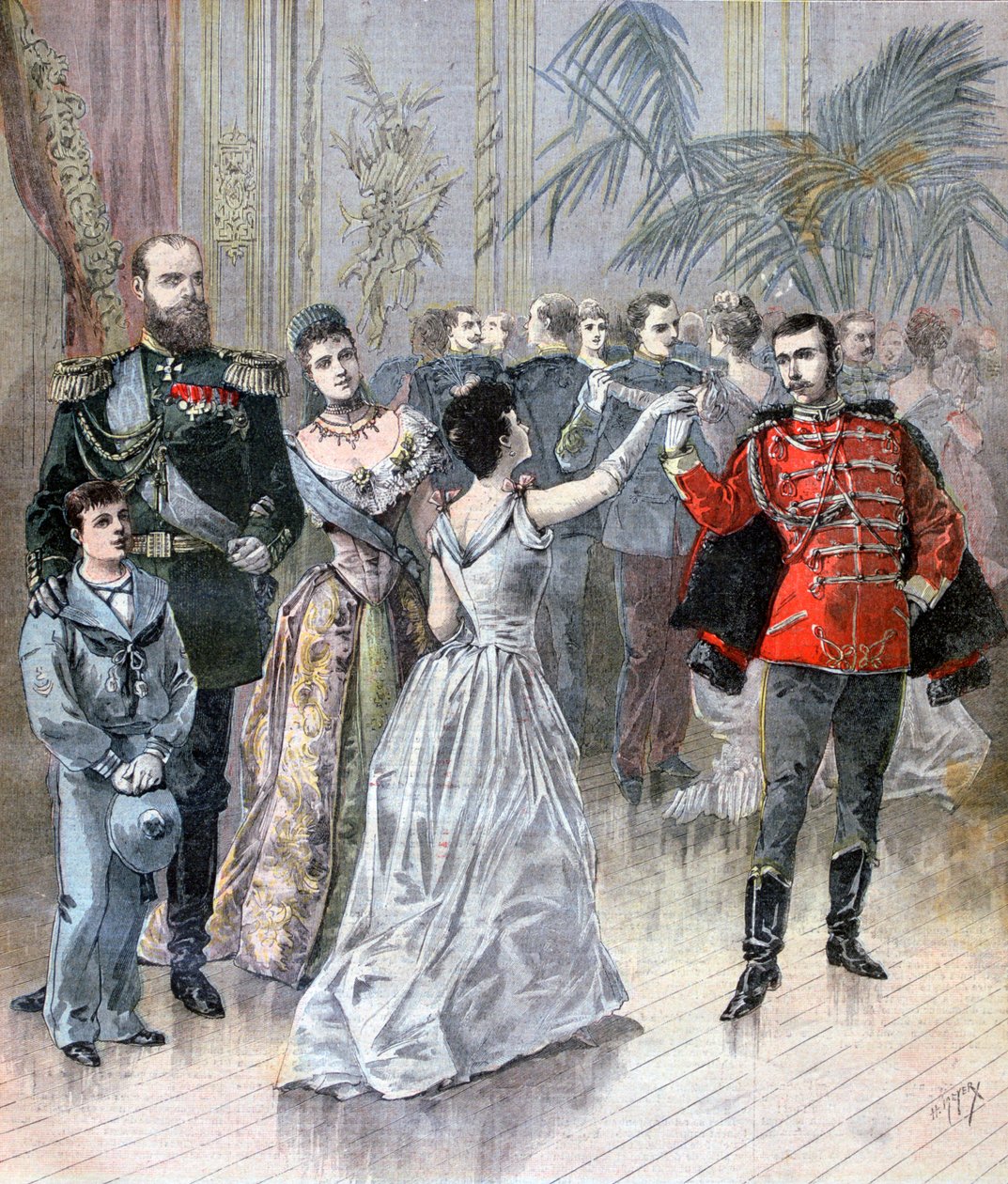 Zar Alexander III af Rusland og den franske ambassadør i Skt. Petersborg, 1893 af Henri Meyer