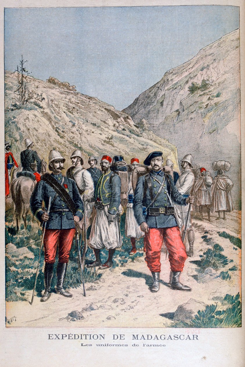 Uniformer af den franske ekspeditionsstyrke på Madagaskar, 1895 af Henri Meyer