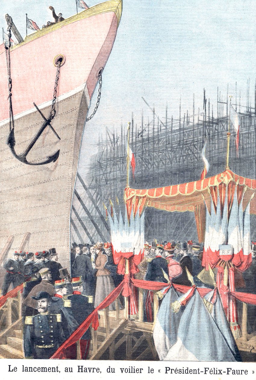 Afsløring af sejlbåden FelixFaure, Le Havre af Henri Meyer