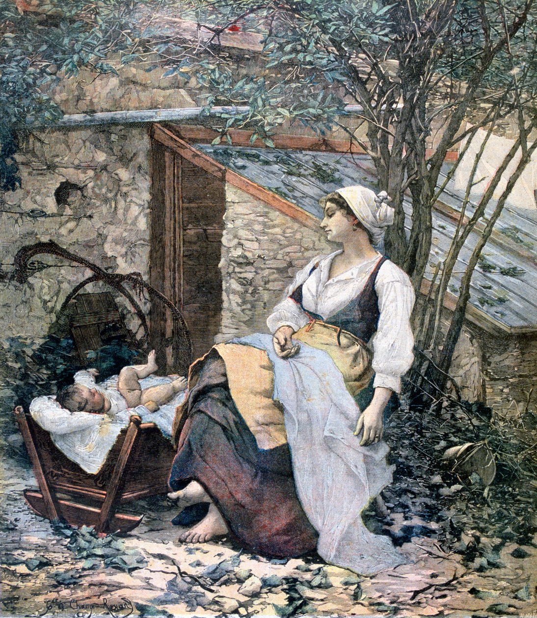 Ung Moder, 1891 af Henri Meyer