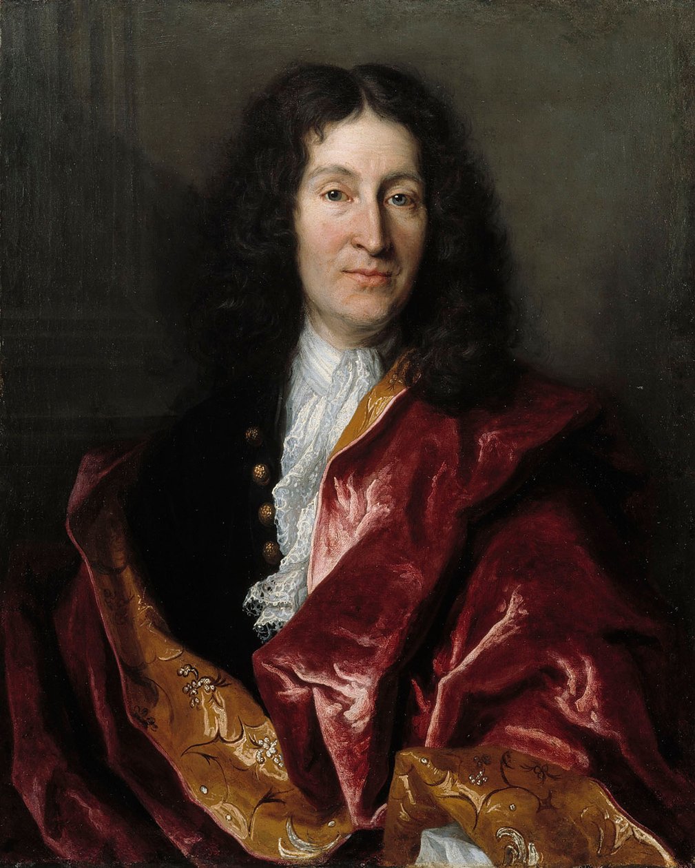 Portræt af Jean de La Fontaine 1621-1695, 1699. af Henri Millot