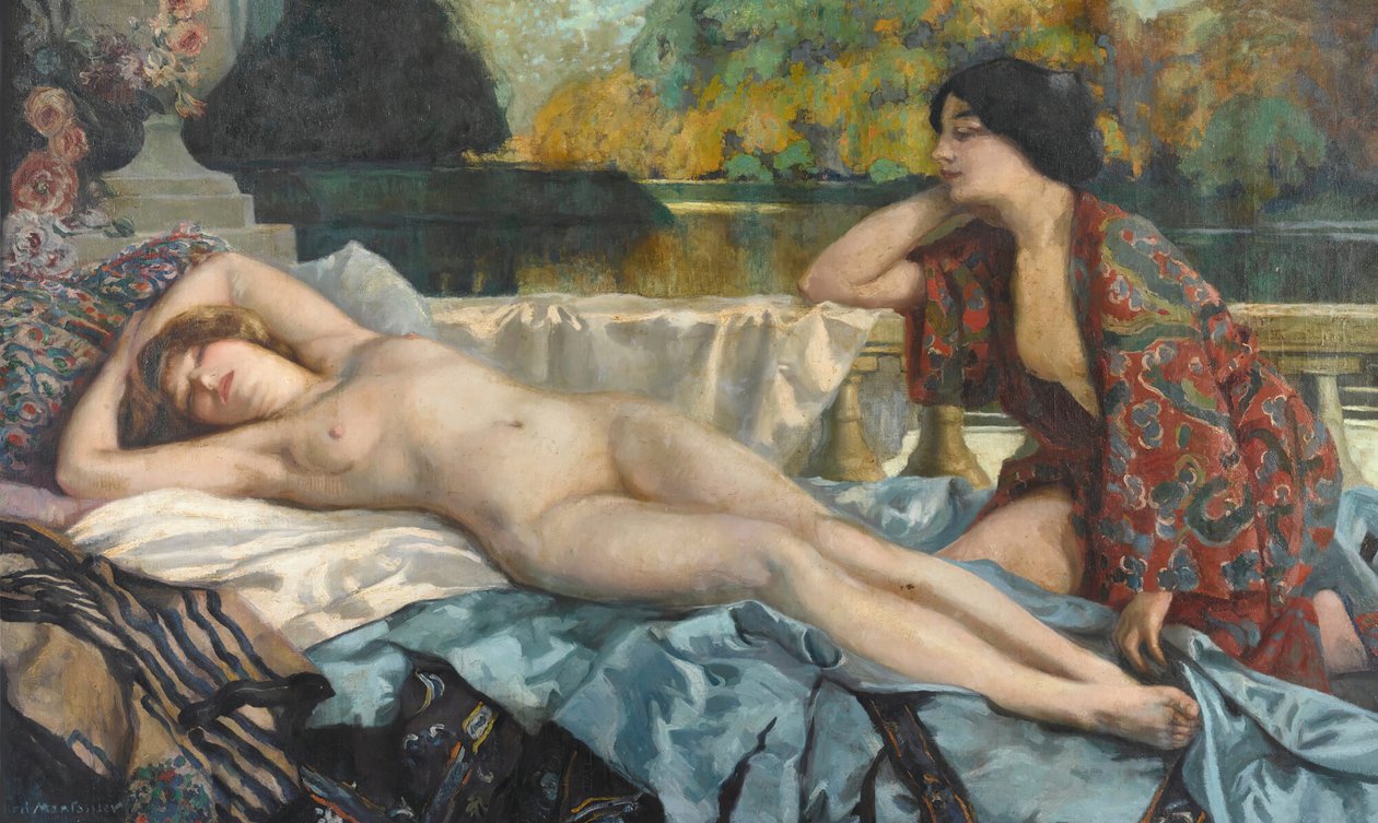 Hvile ved søen, 1912. af Henri Montassier