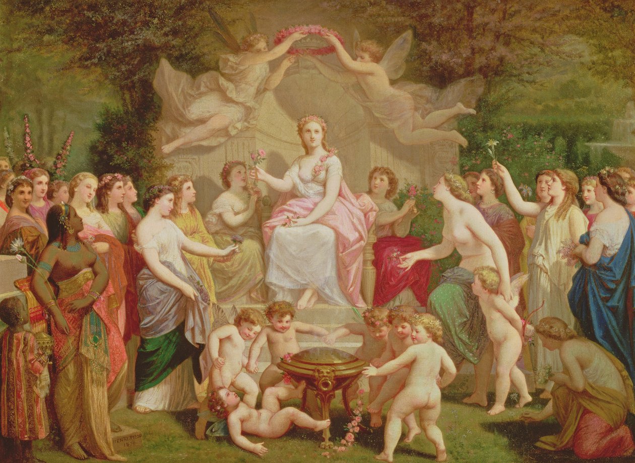 Allegori om foråret, 1871 af Henri Pierre Picou