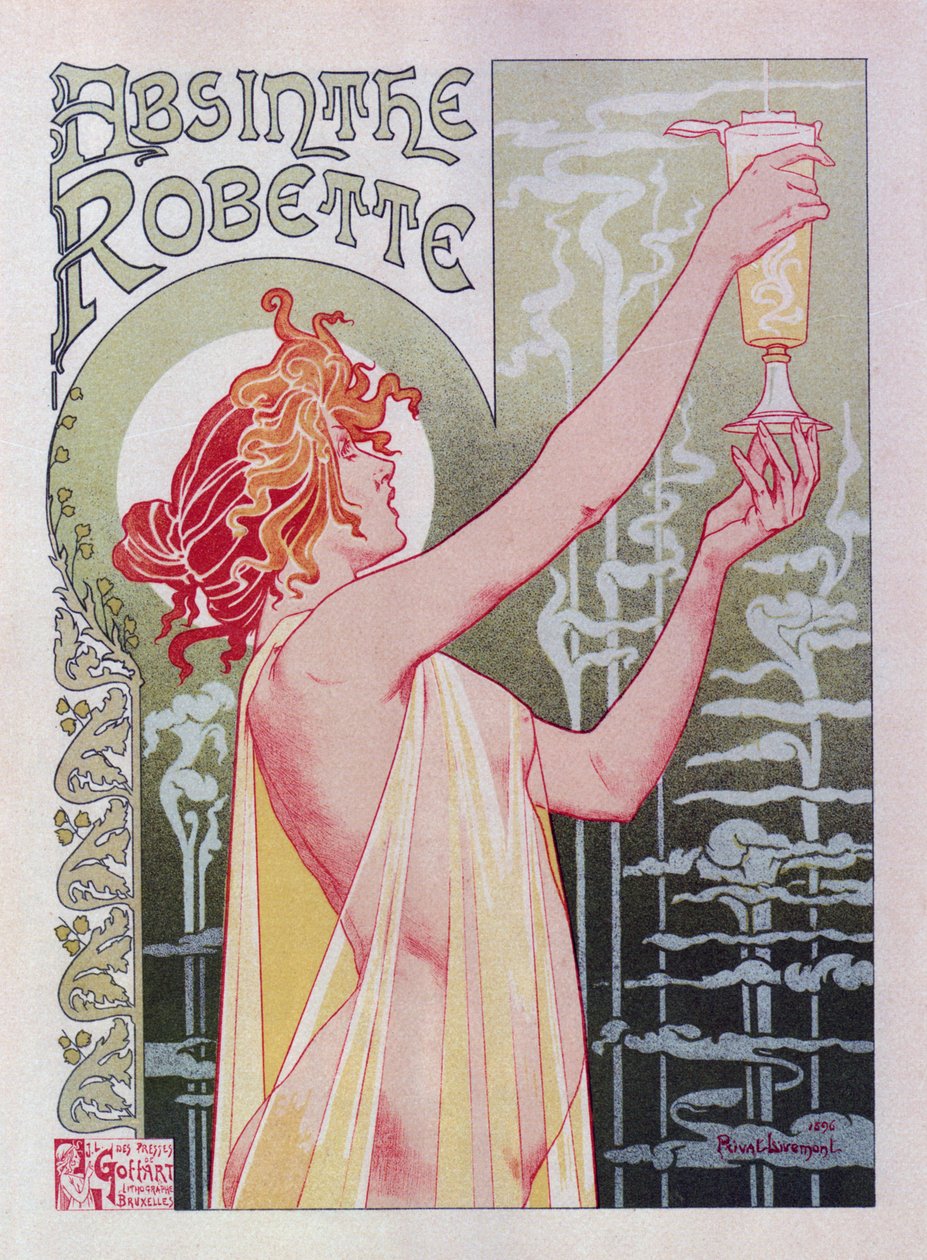 Absinthe Robette plakat, 1896 af Henri Henri Antoine Théodore Livemont