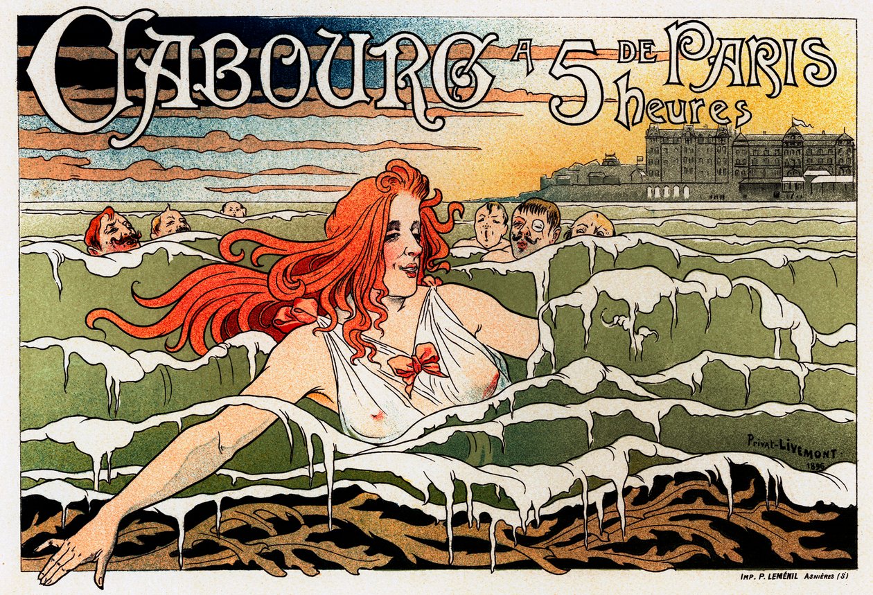 Cabourg Casino plakat, 1896 af Henri Henri Antoine Théodore Livemont