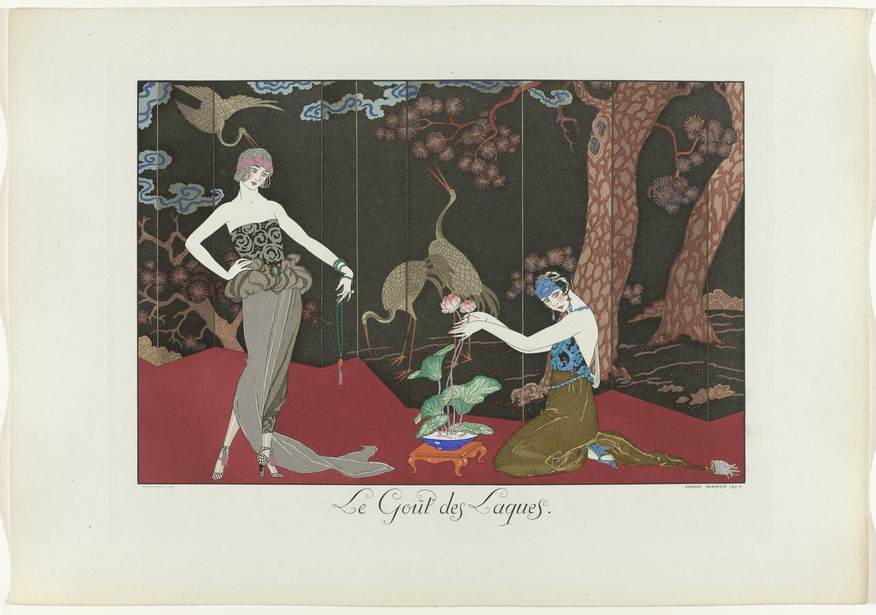The Happiness of the Day eller Fashion Graces: The Taste of Lacquers. (titel på objekt) The Happiness of the Day eller Fashionable Graces (serietitel) af Henri Reidel