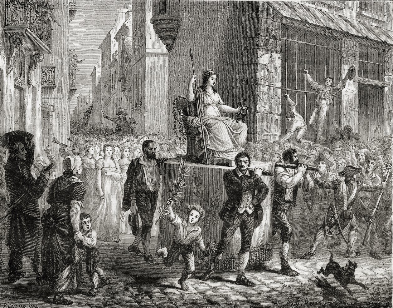 The Procession of the Goddess of Reason, 10. november 1793, fra 