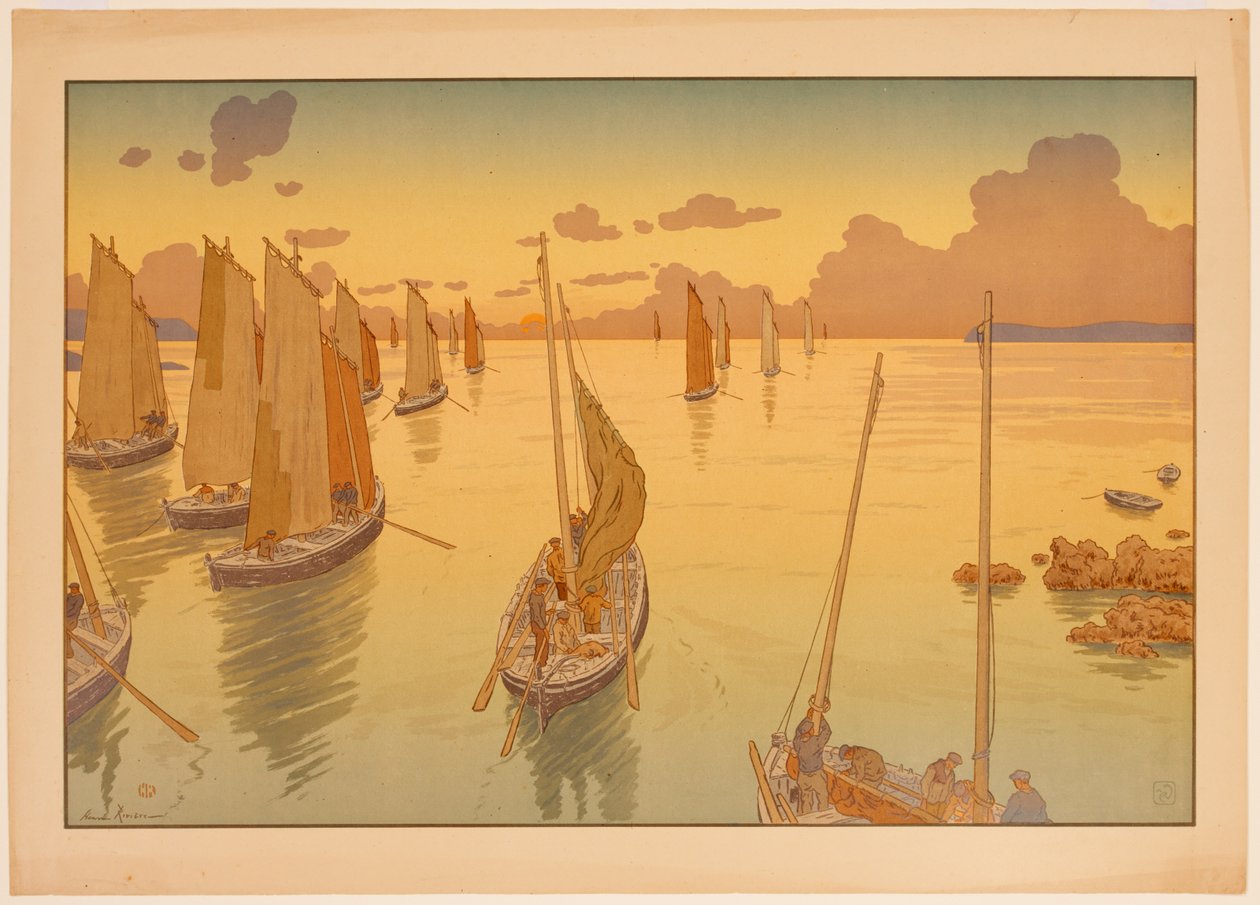 Naturens aspekter, nr. 11: Solnedgang af Henri Rivière