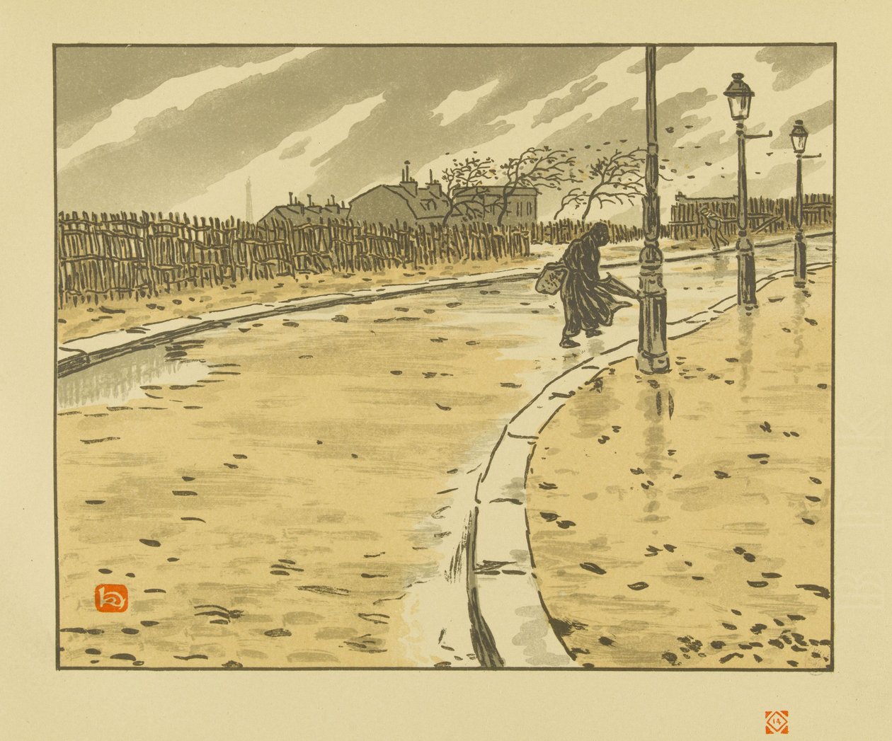 Fra Lamark-gaden [De 36 udsigter fra Eiffeltårnet] af Henri Rivière