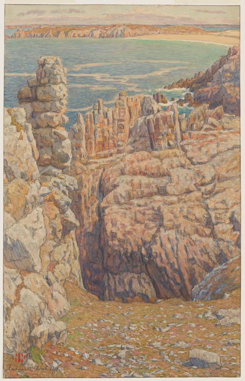 Klipperne ved Camaret af Henri Rivière