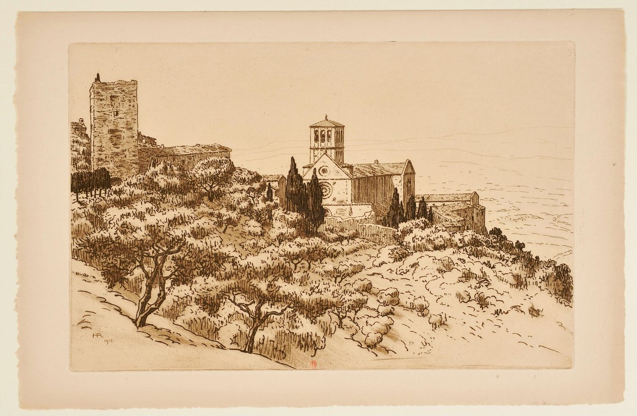 Basilikaen i Assisi af Henri Rivière