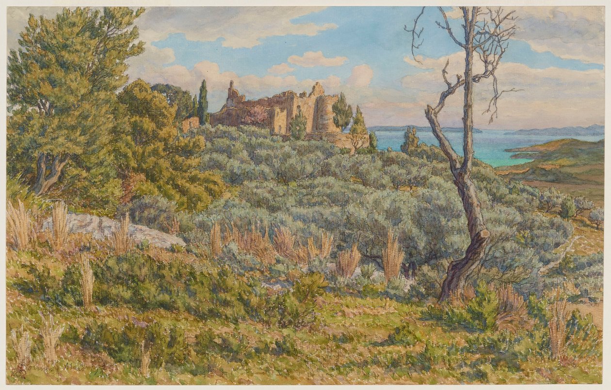 Det gamle slot. Bormes af Henri Rivière