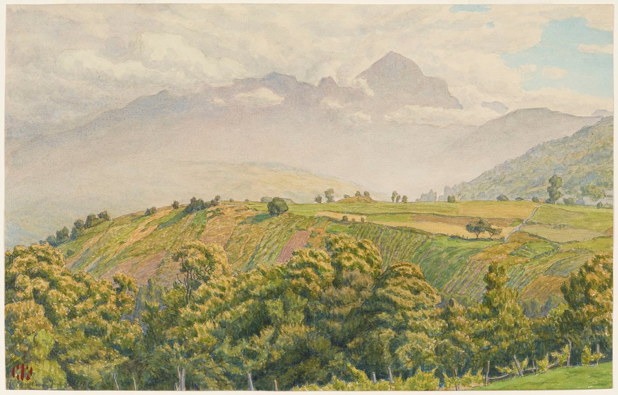 Nebliger Morgen auf dem Charvin af Henri Rivière